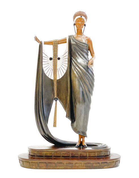 Sophisticated Lady Bronze Sculpture 1980 16 in Sculpture -  Erte