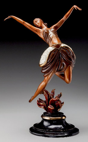 La Danseuse Bronze Sculpture 1986 14 in Sculpture -  Erte