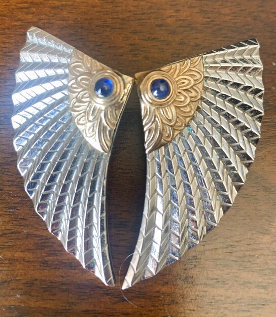 Nile Earrings - approx. 1980 Jewelry -  Erte