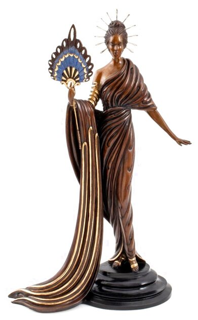 Aphrodite Bronze Sculpture 1986 19 in by  Erte