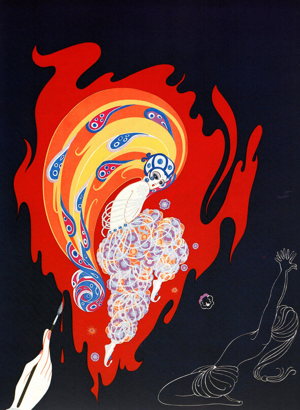 ERTE エルテ 『Oriental Tale』1982年エルテ直筆サイン ERTE エルテ