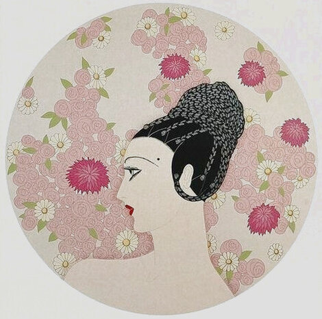 Roses and Carnations 1987 Limited Edition Print -  Erte