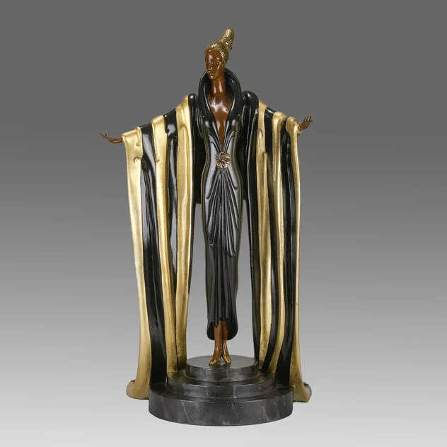 Monaco Bronze Sculpture 1990 22 in by  Erte