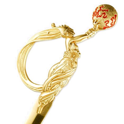 Fireflies Letter Opener Gold Sculpture 2003 Sculpture -  Erte