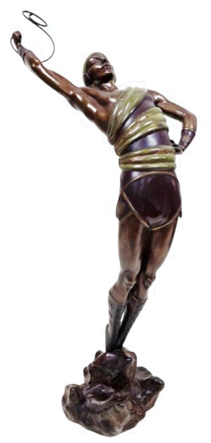 Le Danseur Bronze Sculpture 1980 18 in by  Erte