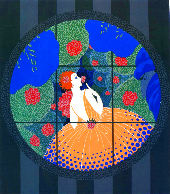 Winter Flowers 1983 Limited Edition Print by  Erte