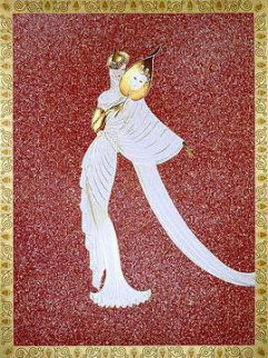 Tanagra Red AP 1989 Limited Edition Print - Erte Tanagra Red AP 1989 Limited Edition Print - Erte