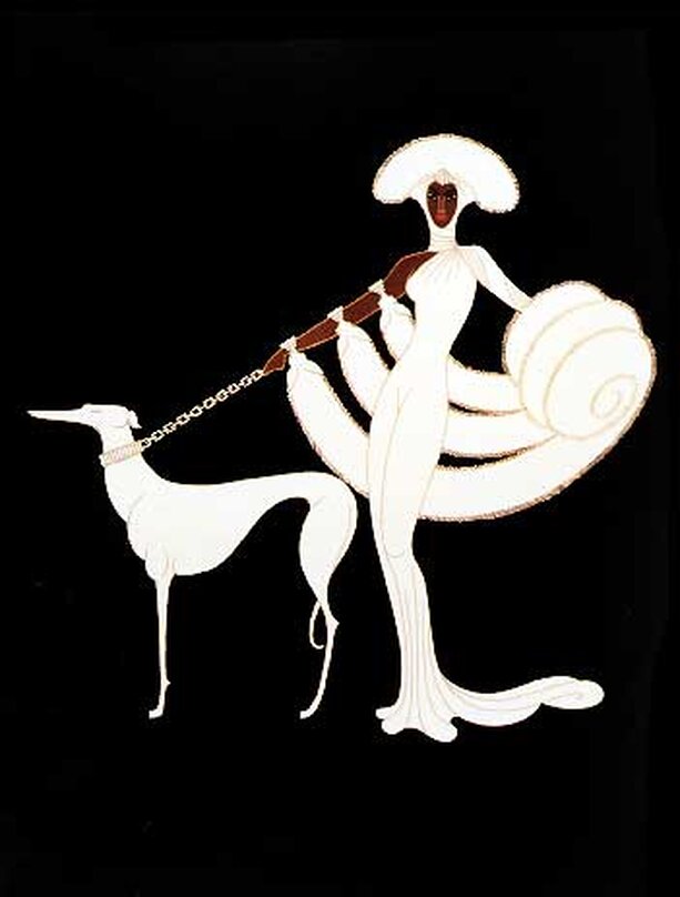 Erte 【Ebony and White】vintageitem 1980年代 _Erte_Ebony_and_White_1982__Fr