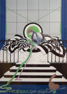 Paresseuse 1980 Limited Edition Print - Erte Paresseuse 1980 Limited Edition Print - Erte