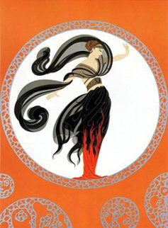Flames of Love 1978 Limited Edition Print - Erte Flames of Love 1978 Limited Edition Print - Erte