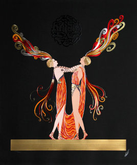Kiss Of Fire 1983 Limited Edition Print - Erte Kiss Of Fire 1983 Limited Edition Print - Erte
