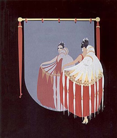 Mirror 1985 Limited Edition Print by Erte Mirror 1985 Limited Edition Print by Erte