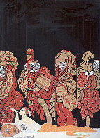 Opium and Mah Jong Suite 1985 Set of 2 - Huge 30x41 Limited Edition Print by Erte - 2 Opium and Mah Jong Suite 1985 Set of 2 - Huge 30x41 Limited Edition Print by Erte - 2