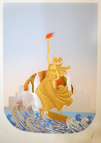 Statue of Liberty Suite of 2  Serigraphs 1986 - New York - NYC Limited Edition Print -  Erte