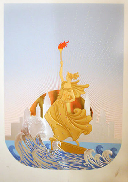 Statue of Liberty Suite of 2  Serigraphs 1986 - New York - NYC Limited Edition Print by  Erte