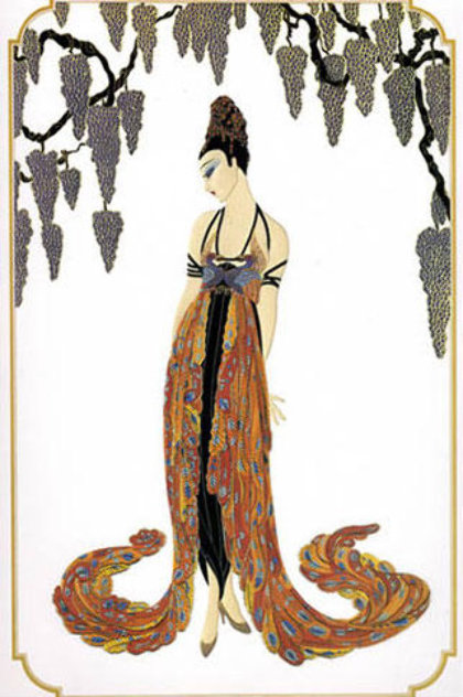 Feather Gown 1987 Limited Edition Print by  Erte