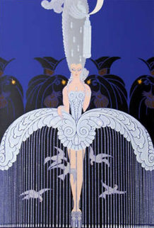 Her Secret Admirers 1982 Limited Edition Print - Erte Her Secret Admirers 1982 Limited Edition Print - Erte