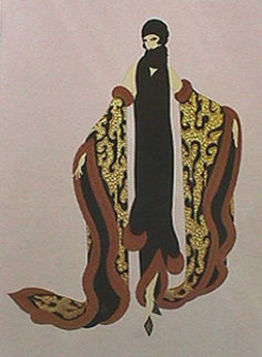 Fox Fur 1985 Limited Edition Print - Erte Fox Fur 1985 Limited Edition Print - Erte