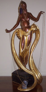 Pleasures of Courtesan Bronze Sculpture 1990 Sculpture -  Erte