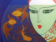 Fish Bowl 1977 Limited Edition Print by  Erte - 2