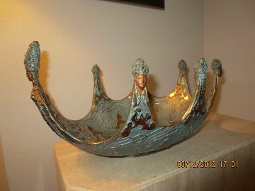 Ocean II Objets d'arte Bronze Bowl Sculpture 1987 Sculpture - Erte Ocean II Objets d'arte Bronze Bowl Sculpture 1987 Sculpture - Erte
