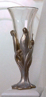 Visage De Femme Bronze and Crystal Glass Sculpture Sculpture -  Erte