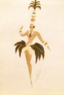 La Raphia De Madagascar 1952 Original Painting - Erte La Raphia De Madagascar 1952 Original Painting - Erte