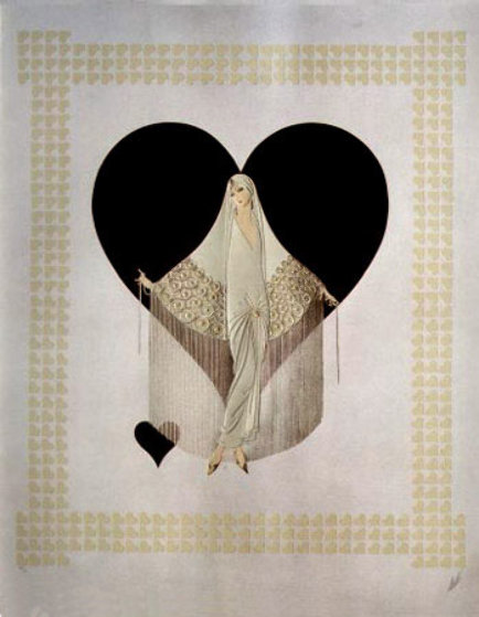 Fringe Gown 1985 Limited Edition Print by Erte Fringe Gown 1985 Limited Edition Print by Erte