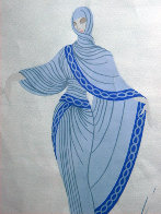 Aricie 1950 25x22 Original Painting by Erte - 0 Aricie 1950 25x22 Original Painting by Erte - 0