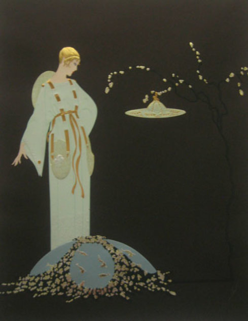Moon Garden 1987 38x29 Huge Limited Edition Print by  Erte