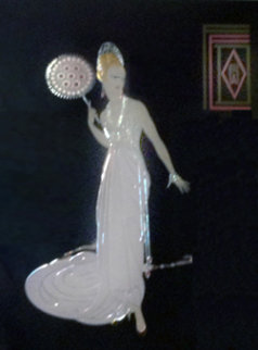 Fedora Fan AP 2005 Limited Edition Print - Erte Fedora Fan AP 2005 Limited Edition Print - Erte