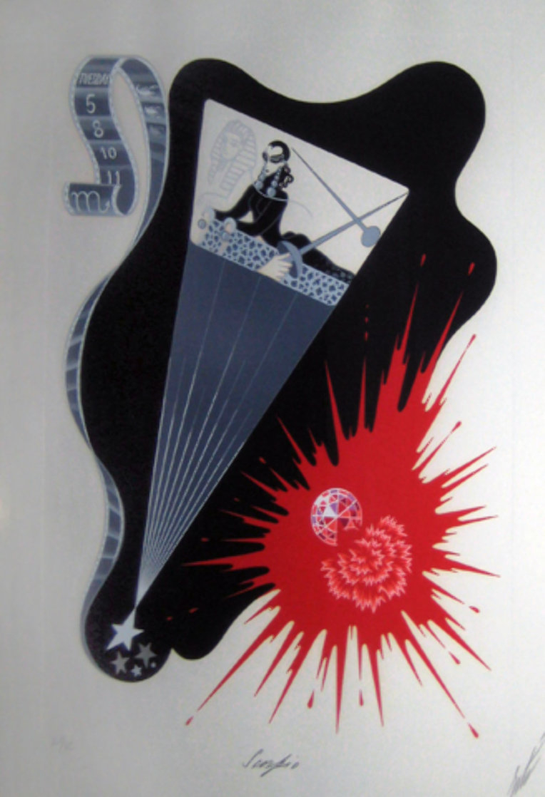 Zodiac Suite: Scorpio 1982 Limited Edition Print by Erte Zodiac Suite: Scorpio 1982 Limited Edition Print by Erte