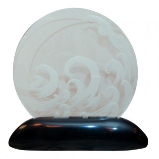 Wave Glass Lumiere Sculpture - Erte Wave Glass Lumiere Sculpture - Erte