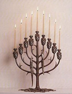 Tree of Life Bronze Candelabra Sculpture (Menorah) 1988 Sculpture - Erte Tree of Life Bronze Candelabra Sculpture (Menorah) 1988 Sculpture - Erte