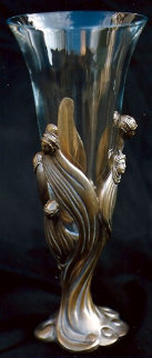 Visage De Femme Crystal and Bronze Vase 1987 Sculpture - Erte Visage De Femme Crystal and Bronze Vase 1987 Sculpture - Erte