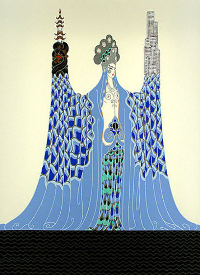 Ocean Pacifique 1986 Limited Edition Print by Erte Ocean Pacifique 1986 Limited Edition Print by Erte