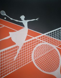 Love of Tennis Suite 1974 Limited Edition Print - Erte Love of Tennis Suite 1974 Limited Edition Print - Erte
