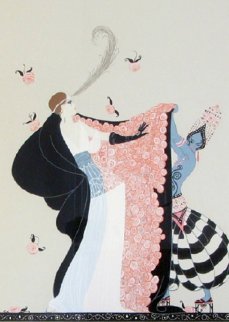 Flowered Cape AP 1986 Limited Edition Print - Erte Flowered Cape AP 1986 Limited Edition Print - Erte