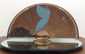 Transcendence Bronze Table Mirror 1984 Sculpture - Erte Transcendence Bronze Table Mirror 1984 Sculpture - Erte