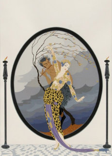 Woman And Satyr 1980 Limited Edition Print -  Erte