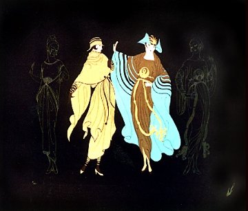 Metropolis Suite of 2 1978 Limited Edition Print - Erte Metropolis Suite of 2 1978 Limited Edition Print - Erte