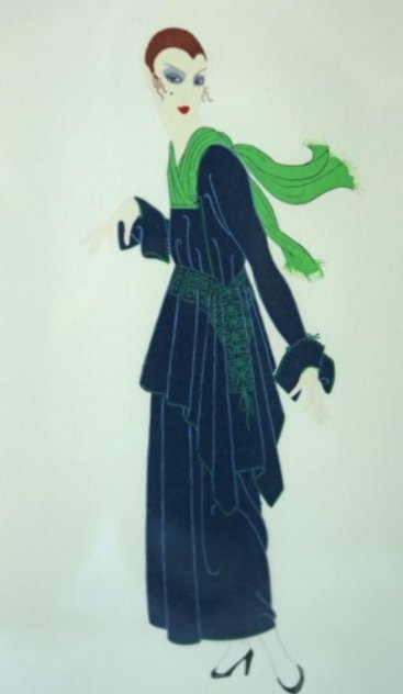Blue Dress 1981 Limited Edition Print by  Erte