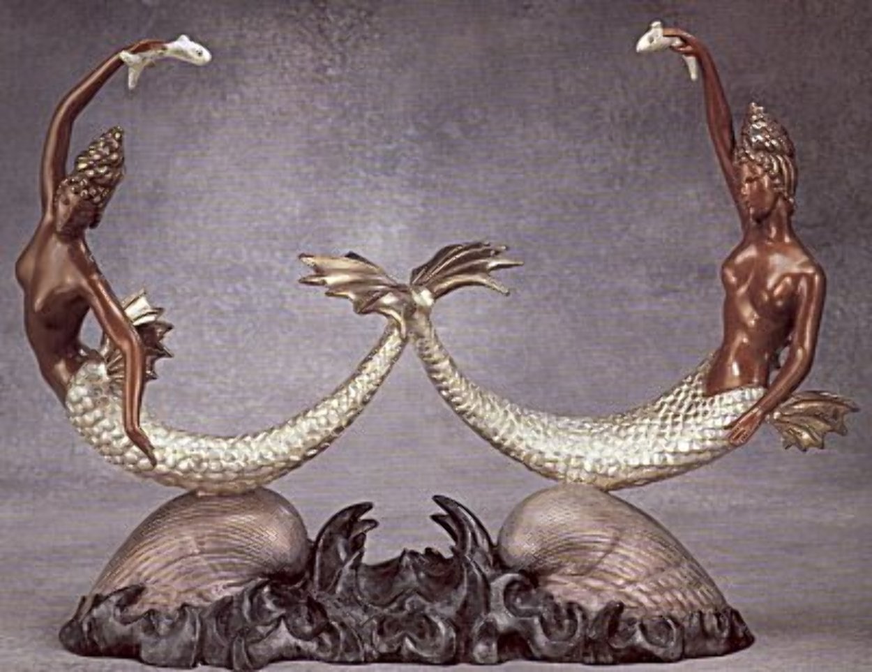 Sirens Bronze Sculpture 1988 16 in Sculpture by Erte Sirens Bronze Sculpture 1988 16 in Sculpture by Erte