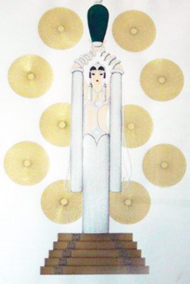 Emerald Vase 1986 Limited Edition Print by Erte Emerald Vase 1986 Limited Edition Print by Erte