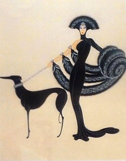 Symphony in Black from Theatre St. AP 1983 Limited Edition Print - Erte Symphony in Black from Theatre St. AP 1983 Limited Edition Print - Erte