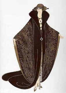 Golden Cloak 1979 Limited Edition Print - Erte Golden Cloak 1979 Limited Edition Print - Erte