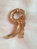 Letter 'R' From the Alphabet Collection Gold Pendant 1990 Jewelry by Erte - 1 Letter 'R' From the Alphabet Collection Gold Pendant 1990 Jewelry by Erte - 1