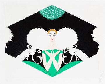 Suitors 1980 Limited Edition Print - Erte Suitors 1980 Limited Edition Print - Erte