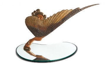 Coquette Bronze Table Mirror 1985 Sculpture - Erte Coquette Bronze Table Mirror 1985 Sculpture - Erte