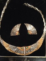 Nile Gold Necklace And Earrings 1980 Jewelry by Erte - 0 Nile Gold Necklace And Earrings 1980 Jewelry by Erte - 0